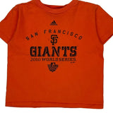 Age 7 Giants Adidas Graphic T-Shirt - XS Orange Cotton