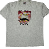 Oneita Single Stitch T-Shirt - Large Grey Cotton