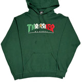 Revista Thrasher Graphic Hoodie - Large Green Cotton Blend
