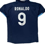 Real Madrid Adidas 2009-10 Ronaldo Away Football Shirt - 2XL Blue Polyester