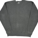 90'S Blank Champion Sweatshirt - Large Grey Cotton Blend