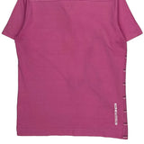Puma Striped Polo Shirt - Medium Pink Cotton