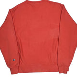 Reverse Weave Champion Spellout Sweatshirt - Large Red Cotton