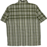 Quiksilver Checked Short Sleeve Shirt - Large Gray Cotton