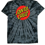 Santa Cruz Tie-Dye T-Shirt - Medium Black Cotton