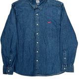 Levis Slim Denim Shirt - Large Blue Denim