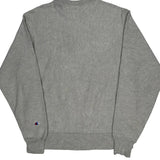 Reverse Weave Champion Spellout Sweatshirt - Medium Grey Cotton
