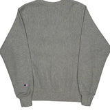Vintage Reverse Weave Champion College Sweatshirt - Small Grey Cotton Blend