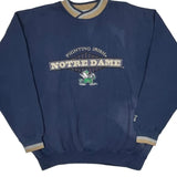 Notre Dame Fighting Irish Starter College Sweatshirt - Large Blue Cotton