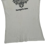 Motorcycle Harley Davidson Graphic Tank Top - Large White Cotton