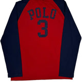 Age 15 Polo By Ralph Lauren Graphic Long Sleeve T-Shirt - XL Blue Cotton