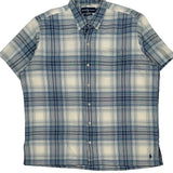 Ralph Lauren Checked Short Sleeve Shirt - Large Blue Cotton