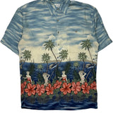 Pierre Cardin Floral Hawaiian Shirt - Large Multicoloured Viscose