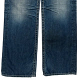 Silver Contrast Stitch Jeans - 34W 31L Blue Denim