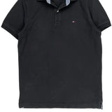Tommy Hilfiger Slim Fit Polo Shirt - Medium Black Cotton