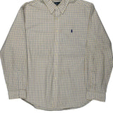 Ralph Lauren Checked Shirt - 2XL Blue Cotton