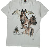 Fruit Of The Loom Graphic T-Shirt - Medium White Cotton Blend