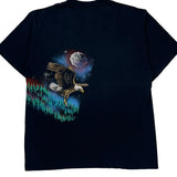 Eagle Print Hazelwoods Single Stitch T-Shirt - XL Black Cotton