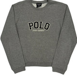 Polo By Ralph Lauren Spellout Sweatshirt - Medium Gray Cotton Blend