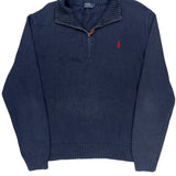 Polo By Ralph Lauren 1/4 Zip - XL Blue Cotton