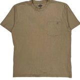 Dickies T-Shirt - Large Beige Cotton