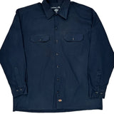 Dickies Shirt - XL Navy Cotton Blend