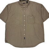 Gant Short Sleeve Shirt - 2XL Brown Cotton