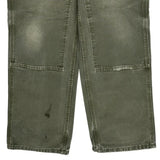 Carhartt Double Knee Carpenter Pants - 33W 32L Green Cotton