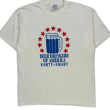 Beer Drinkers Of America Superior Graphic T-Shirt - XL White Cotton