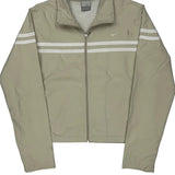 Age 8-10 Nike Striped Windbreaker - Medium Beige Polyester