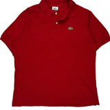 Lacoste Polo Shirt - XL Red Cotton