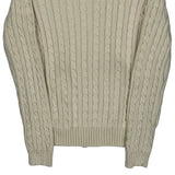 Ralph Lauren Cable Knit Sweater Zip Up - XS Cream Cotton