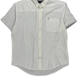 Tommy Hilfiger Short Sleeve Shirt - XL White Cotton