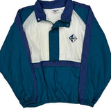 Reebok Oversized Windbreaker - Large Blue Nylon