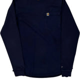 Carhartt Long Sleeve T-Shirt - XS Navy Cotton