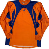 Made In USA Adidas Long Sleeve Football Shirt - Large Orange Polyester