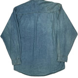 Cancun Hard Rock Cafe Graphic Denim Shirt - XL Blue Denim