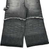 Asos Wide Leg Jeans - 33W 25L Grey Cotton