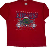 Philadelphia Phillies Mlb Single Stitch T-Shirt - XL Red Cotton