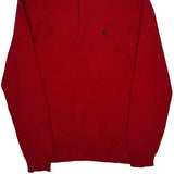 Polo By Ralph Lauren 1/4 Zip - Medium Red Cotton