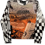 Harley Davidson Comic Aop Long Sleeve T-Shirt - XL Multicoloured Polyester