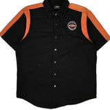 Motorcycles Harley Davidson Graphic Short Sleeve Shirt - XL Black Cotton
