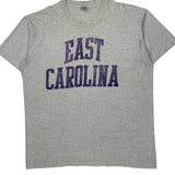 Single Stitch East Carolina Fruit Of The Loom College T-Shirt - XL Gray Cotton