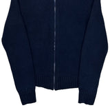 Ralph Lauren Full Zip Sweater - Small Navy Cotton