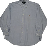 Ralph Lauren Striped Shirt - 2XL Blue Cotton
