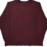 Carhartt Long Sleeve T-Shirt - 2XL Burgundy Cotton