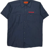 Honeywell Red Kap Short Sleeve Shirt - Large Navy Polyester Blend