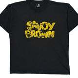 Savoy Brown Band Fruit Of The Loom Single Stitch T-Shirt - XL Black Cotton Blend