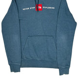 Never Stop Exploring The North Face Hoodie - Small Blue Cotton Blend