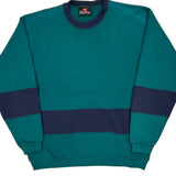 Signature Striped Sweatshirt - Medium Green Cotton